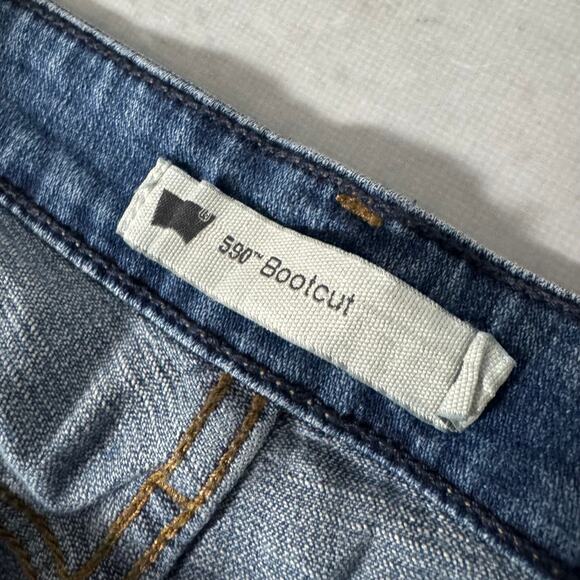 Levis 590 Bootcut Jeans Faded Medium Wash - Size: 16W S - Picture 5 of 10